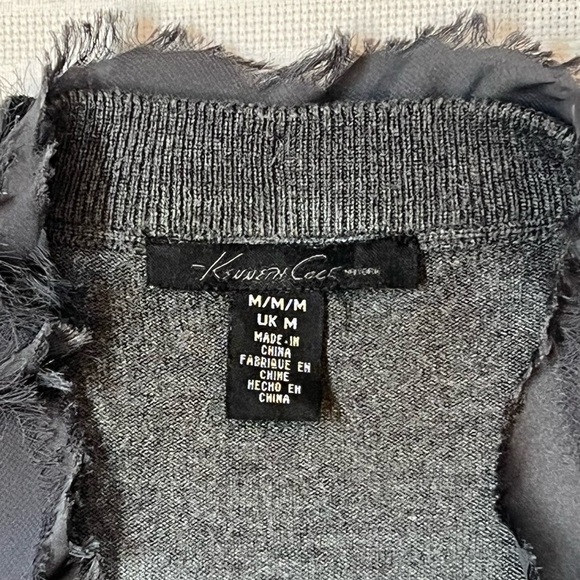$5 ADD ON with $15+ Bundle‎ Kenneth Cole New York V Neck Zip Cardigan Sz M  EUC - Picture 3 of 10